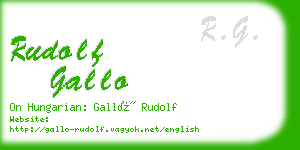 rudolf gallo business card